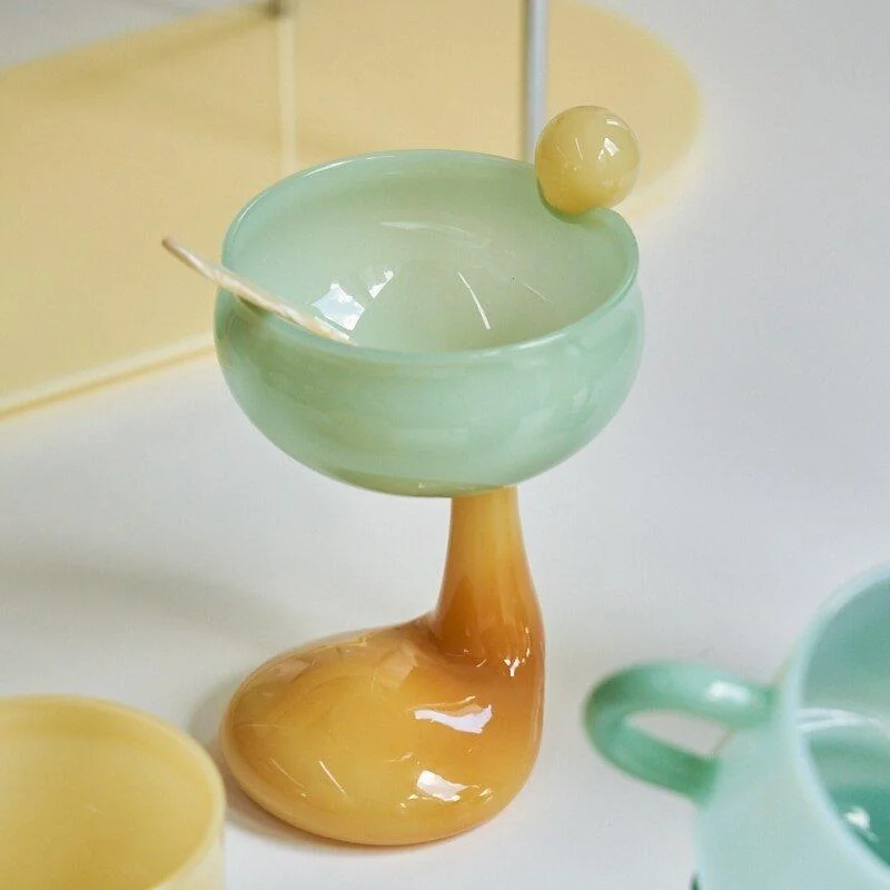 Coloured Glass Cup Goblets -  - #tag1#