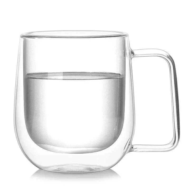 Colourful Double Walled Transparent Coffee Mug - - #tag1#