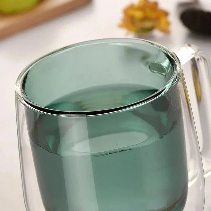 Colourful Double Walled Transparent Coffee Mug -  - #tag1#