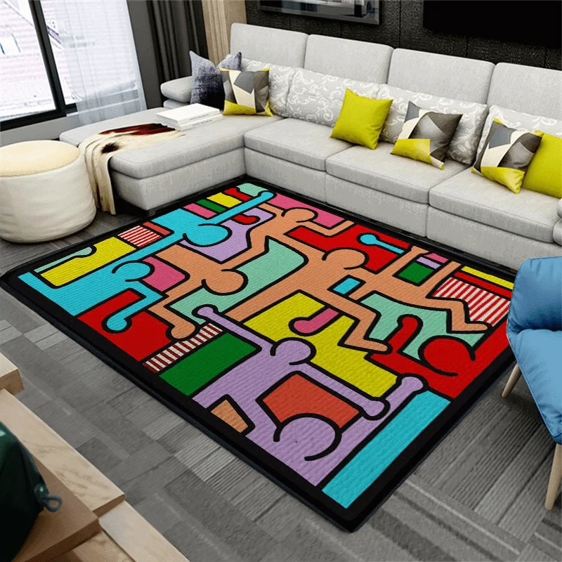 Colourful Retro Abstract Style Rug - - #tag1#