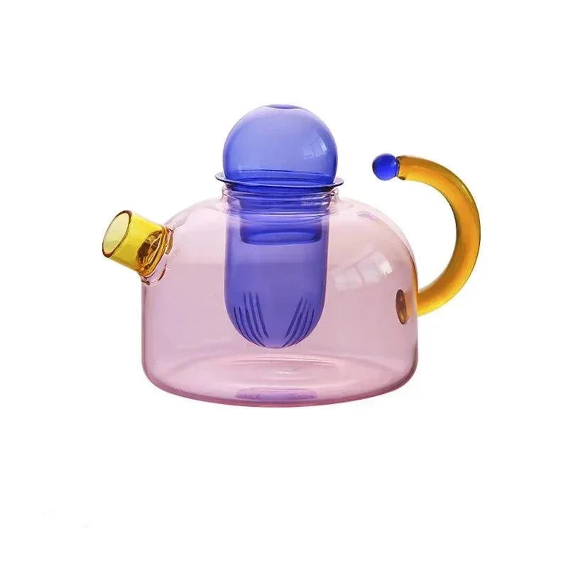 Contrasting_Color_Glass_Tea_Set_-_-4164470 Contrasting Color Glass Tea Set -