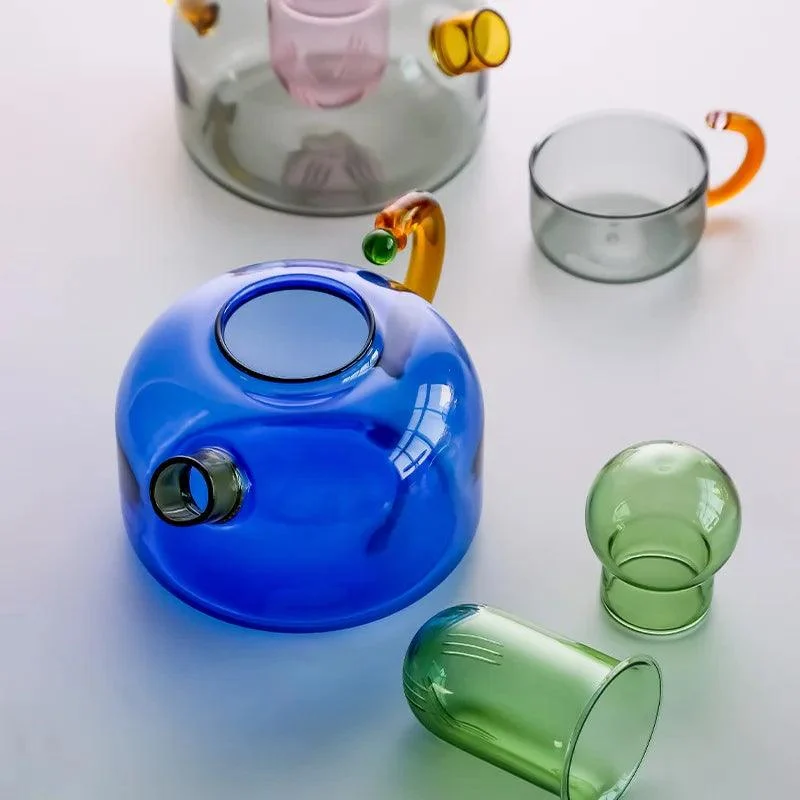 Contrasting_Color_Glass_Tea_Set_-_-4164494 Contrasting Color Glass Tea Set -