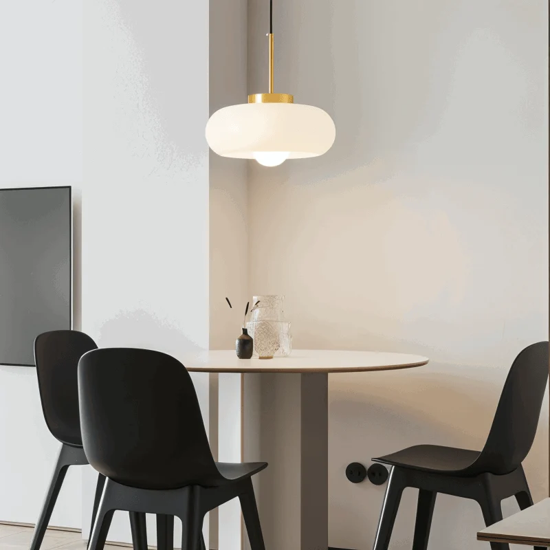 Copper Dome Light - Retro Orange White Bauhaus LED Pendant Light -  - #tag1#
