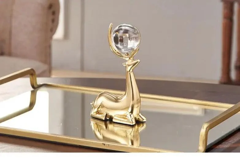 Copper_Reindeer_Accent_With_Crystal_Ball_-_-4164764 Copper Reindeer Accent With Crystal Ball -