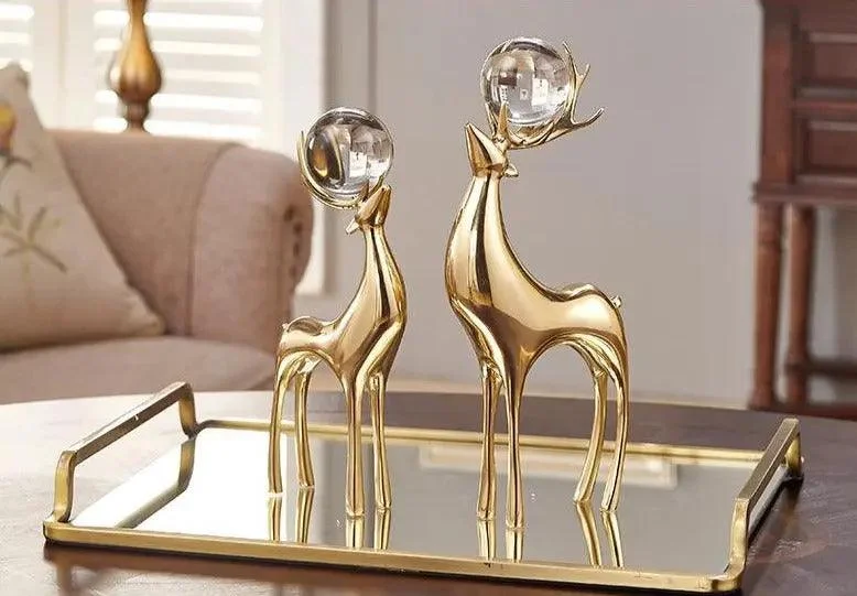 Copper_Reindeer_Accent_With_Crystal_Ball_-_-4164770 Copper Reindeer Accent With Crystal Ball -