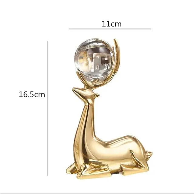 Copper_Reindeer_Accent_With_Crystal_Ball_-_-4164788 Copper Reindeer Accent With Crystal Ball -
