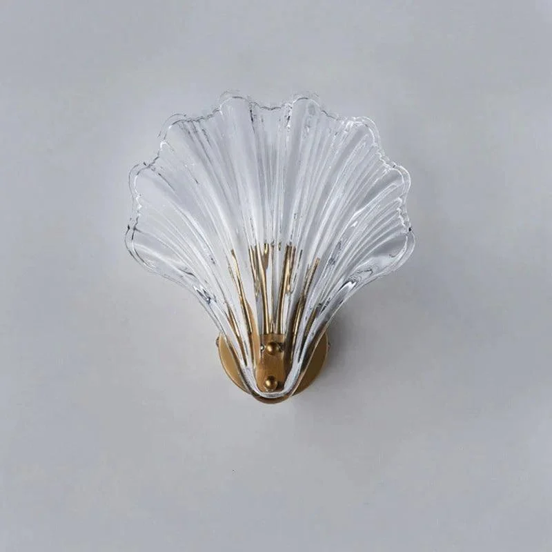 CoralGlimmer - shell shape glass wall light -