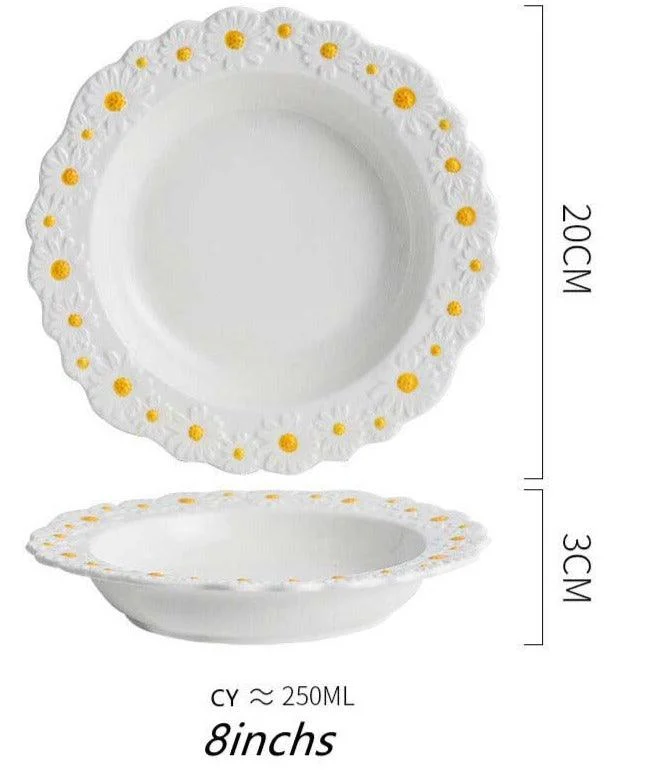 Cottagecore_Ceramic_Daisy_Plate_Dinnerware_-_-4165693 Cottagecore Ceramic Daisy Plate Dinnerware -
