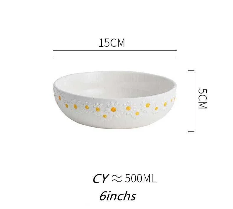 Cottagecore_Ceramic_Daisy_Plate_Dinnerware_-_-4165734 Cottagecore Ceramic Daisy Plate Dinnerware -