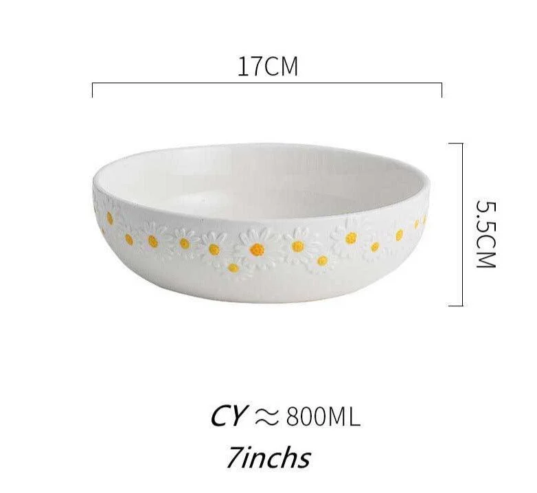 Cottagecore_Ceramic_Daisy_Plate_Dinnerware_-_-4165737 Cottagecore Ceramic Daisy Plate Dinnerware -