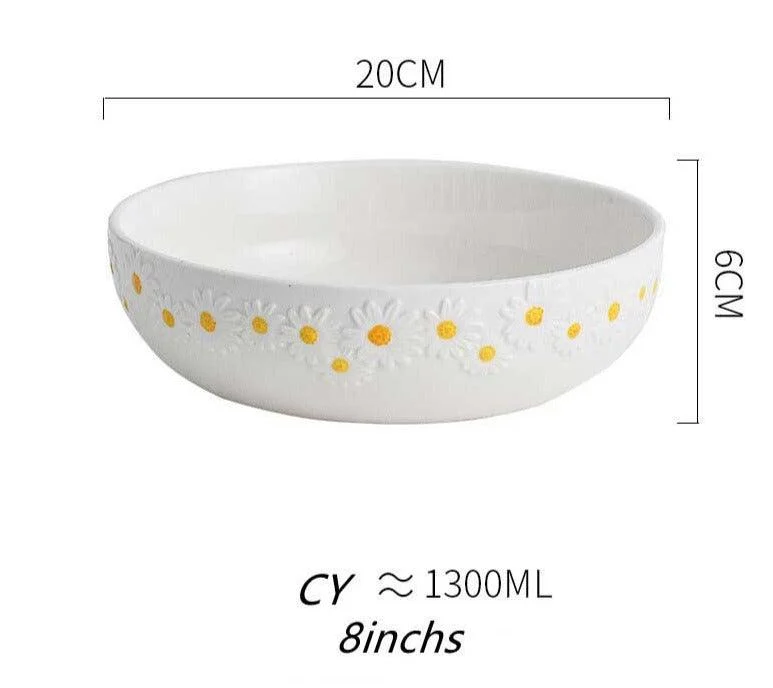 Cottagecore_Ceramic_Daisy_Plate_Dinnerware_-_-4165741 Cottagecore Ceramic Daisy Plate Dinnerware -