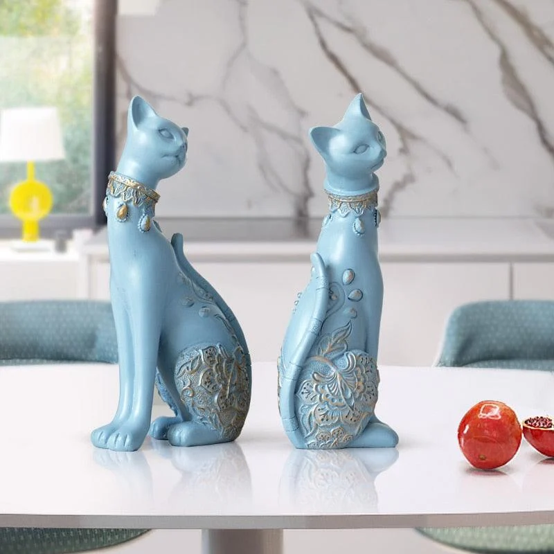 Couple_Cats_Resin_Figurines_-_-4166417 Couple Cats Resin Figurines -