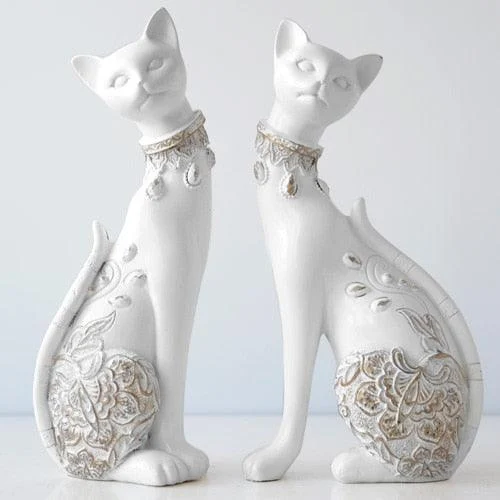 Couple_Cats_Resin_Figurines_-_-4166433 Couple Cats Resin Figurines -