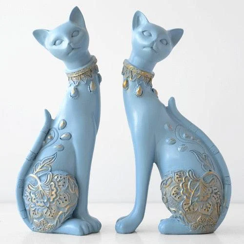 Couple_Cats_Resin_Figurines_-_-4166437 Couple Cats Resin Figurines -