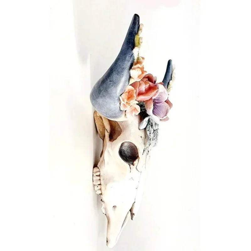 Cow_Skull_-_Bully_-_Wall_Decoration_with_Flowers_-_Resin_Home_Decoration_-_-_tag1_-4190676 Cow Skull - Bully - Wall Decoration with Flowers - Resin Home Decoration - - #tag1#