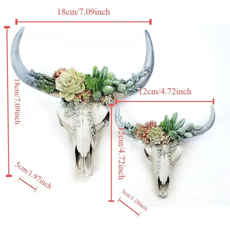 Cow_Skull_-_Bully_-_Wall_Decoration_with_Flowers_-_Resin_Home_Decoration_-_-_tag1_-4190680 Cow Skull - Bully - Wall Decoration with Flowers - Resin Home Decoration - - #tag1#