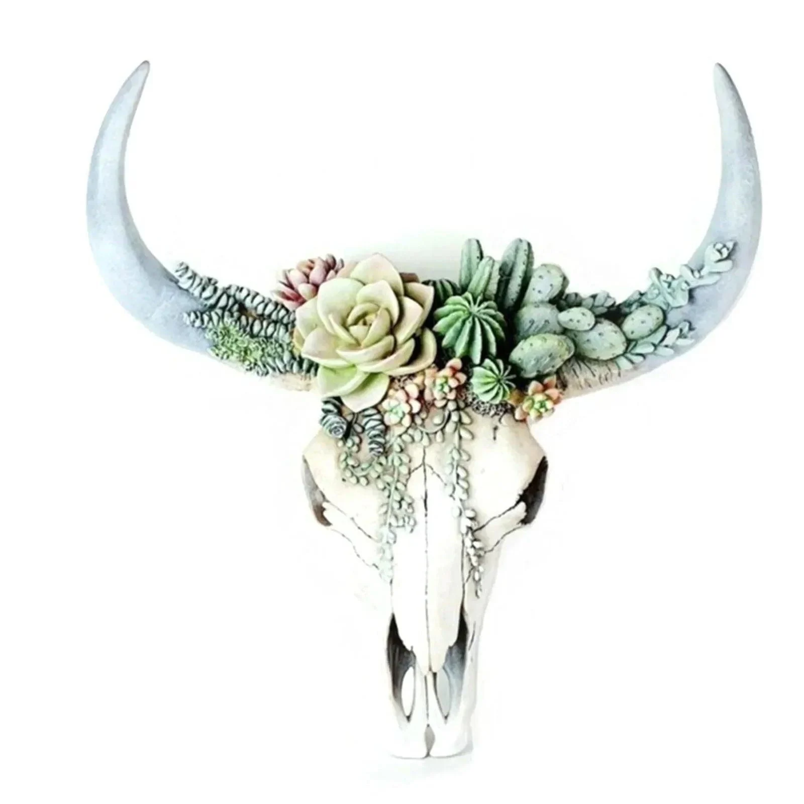 Cow_Skull_-_Bully_-_Wall_Decoration_with_Flowers_-_Resin_Home_Decoration_-_-_tag1_-4190683 Cow Skull - Bully - Wall Decoration with Flowers - Resin Home Decoration - - #tag1#