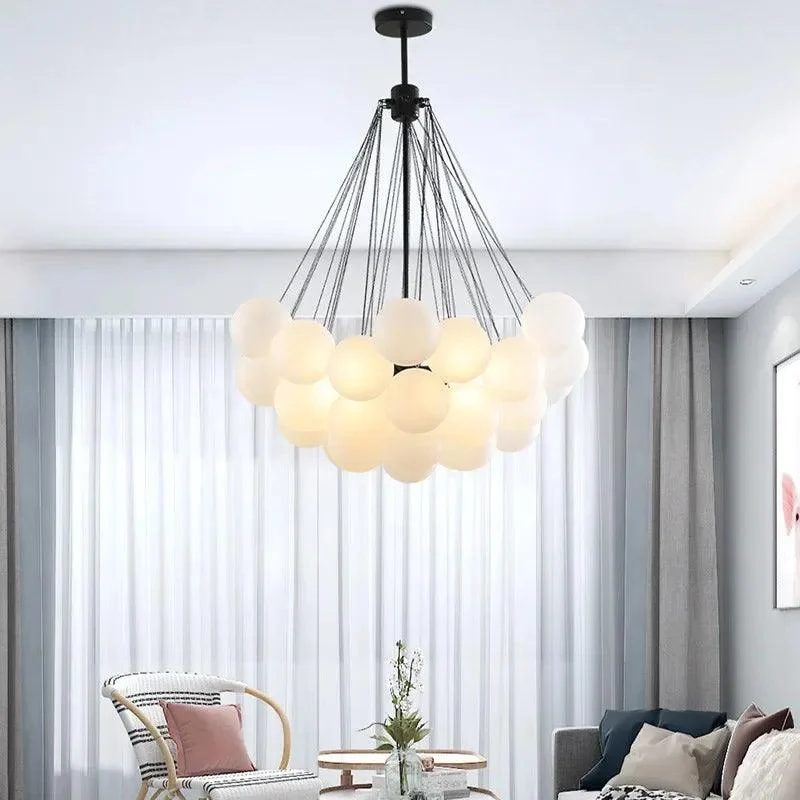 Cozy_Gold_Black_Frosted_Glass_Ball_LED_Pendant_Lighting_Room_Decor_Chandeliers_Indoor_-_-4166944 Cozy Gold Black Frosted Glass Ball LED Pendant Lighting Room Decor Chandeliers Indoor -