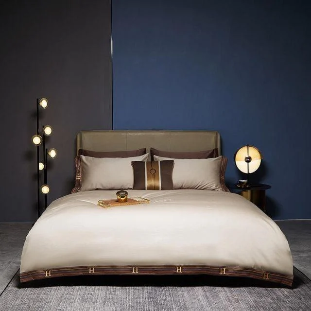 Cream Visna – Duvet Cover Set Made of Egyptian Cotton - - #tag1#