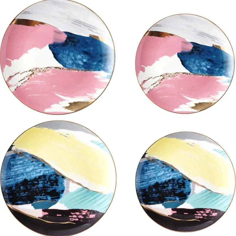 Creative-Oil-Painting-Dinner-Plate-Set-Porcelain-Dishes-and-Plates-Decorative-Plate-Steak-Food-Dessert-Dinner_4 Creative Oil Painting Dinner Plate Set Porcelain Dishes And Plates Decorative Plate Steak Food Dessert Dinner 4