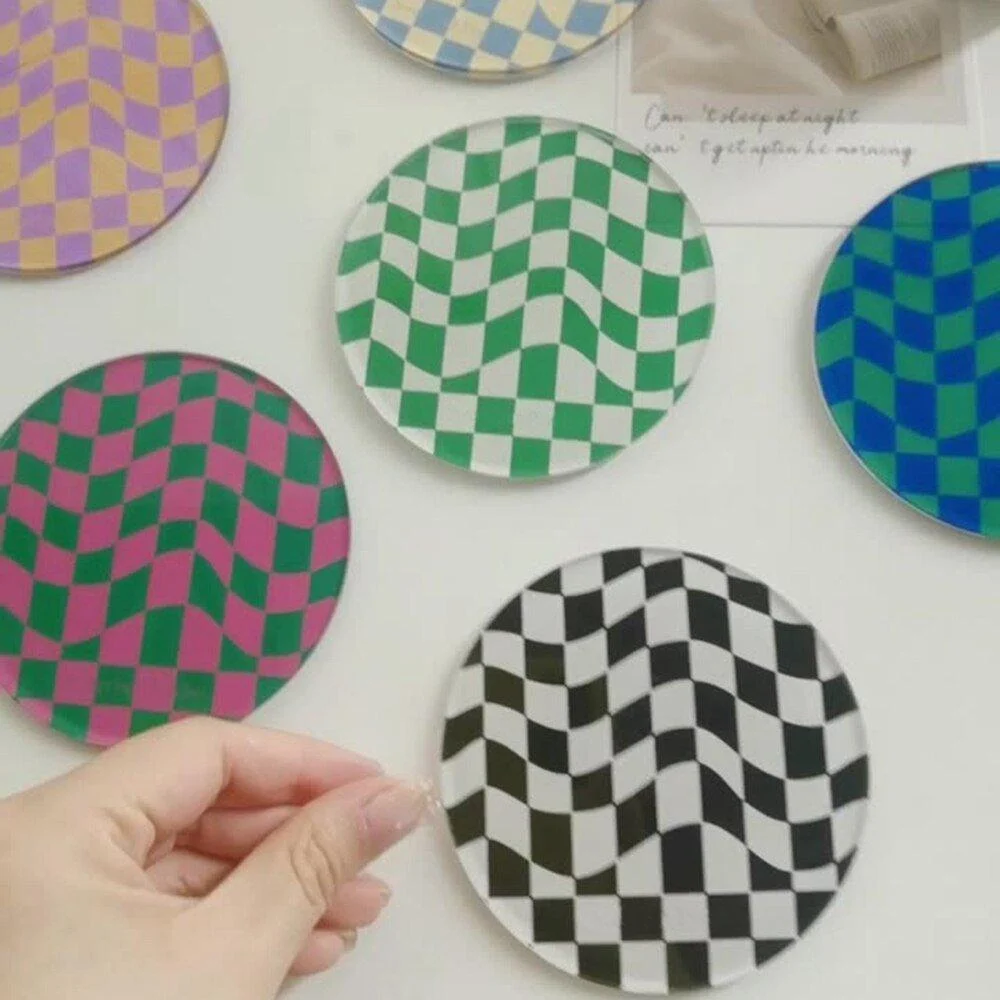 Creative_Checkerboard_Pattern_Coaster_-_-_tag1_-4191791 Creative Checkerboard Pattern Coaster - - #tag1#