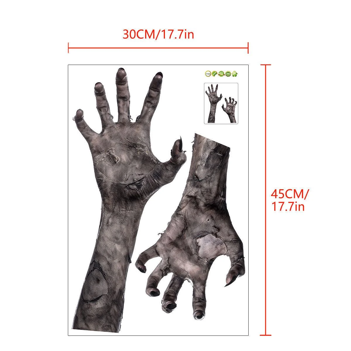 Creative Ghost Hand Halloween Decoration Wall Sticker -  - #tag1#