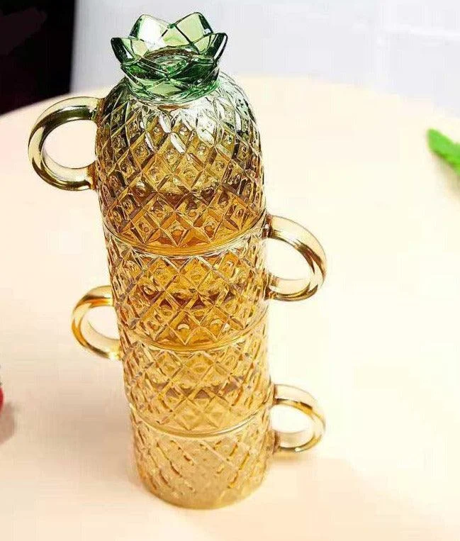 Creative_Glass_Pineapple_Cup_Set_4_-_-4168962 Creative Glass Pineapple Cup Set 4 -