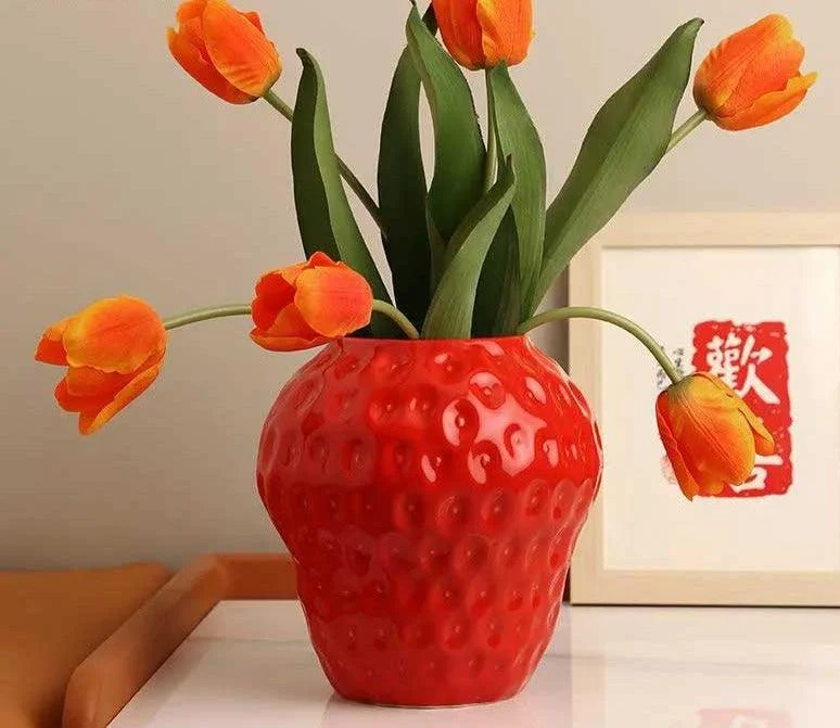 Creative_Sweetie_Ceramic_Strawberry_Vase_-_-4169973 Creative Sweetie Ceramic Strawberry Vase -