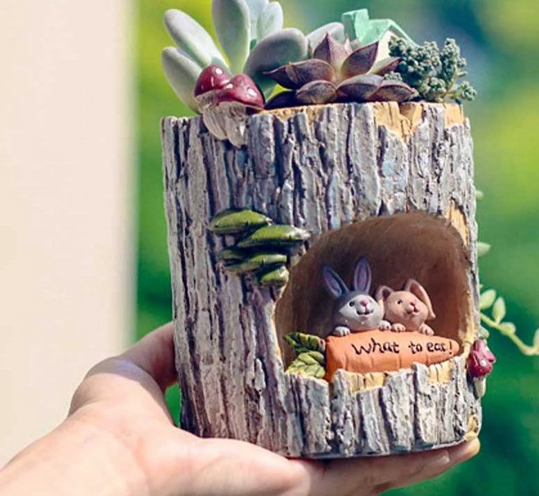 Creative_Tree_House_Animals_Flower_Pot_-_-4170004 Creative Tree House Animals Flower Pot -