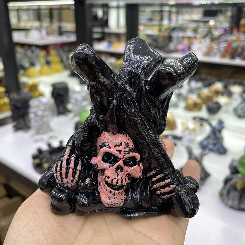 Crystal Ball Base Skull Resin Handicraft Ornaments - - #tag1#