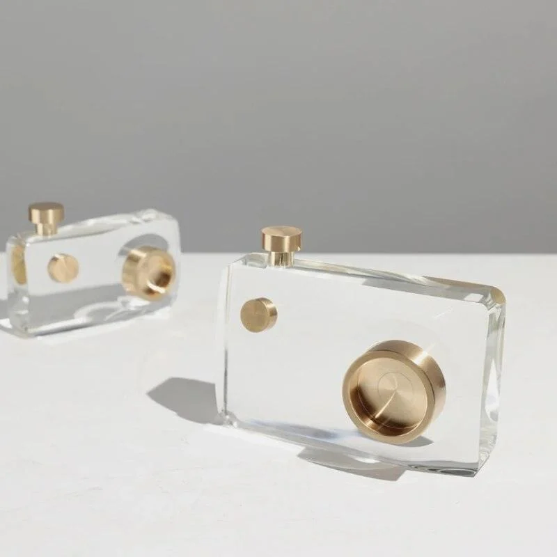Crystal Camera Sculpture -