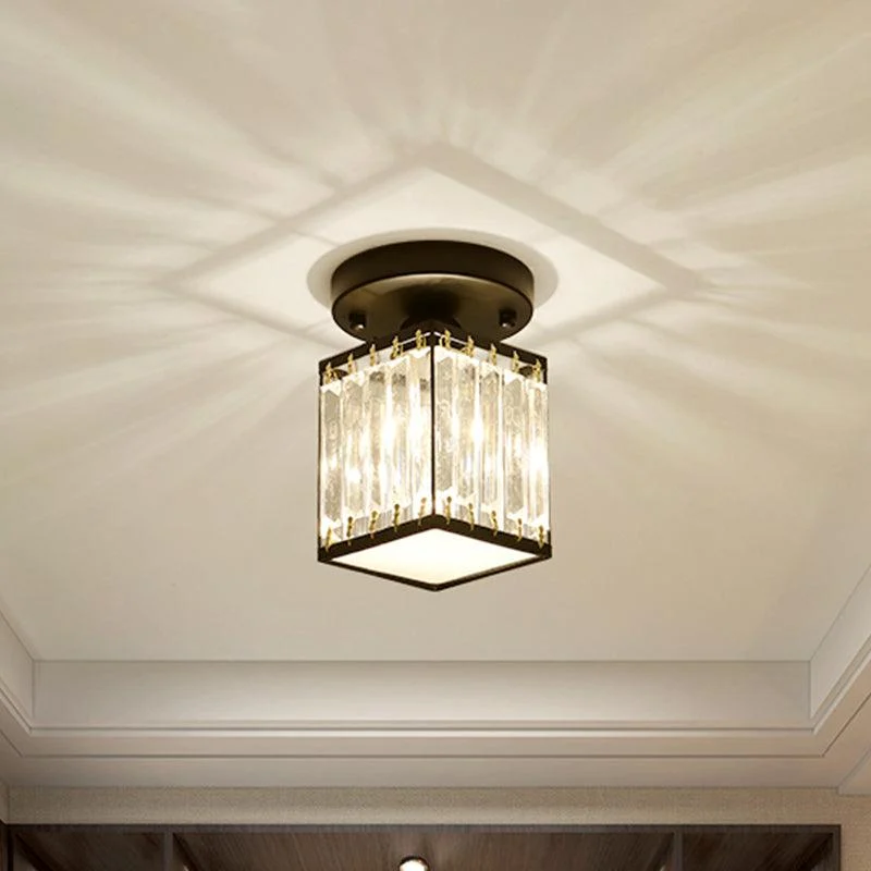 Crystal_Foyer_Ceiling_Lamp_-_Modern_Black-Gold_Semi-Flush_Design_-_-_tag1_-4193945 Crystal Foyer Ceiling Lamp - Modern Black/Gold Semi-Flush Design - - #tag1#