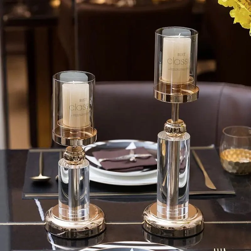 Crystal & Metal Candle Holders -