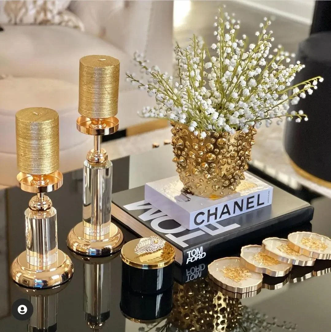 Crystal & Metal Candle Holders -