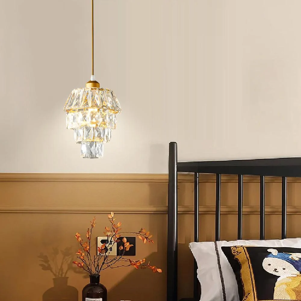 Crystal_Pendant_Light_in_Gold-Black_-_1-Light_Mini_Chandelier_-_-_tag1_-4194013 Crystal Pendant Light in Gold/Black - 1-Light Mini Chandelier - - #tag1#