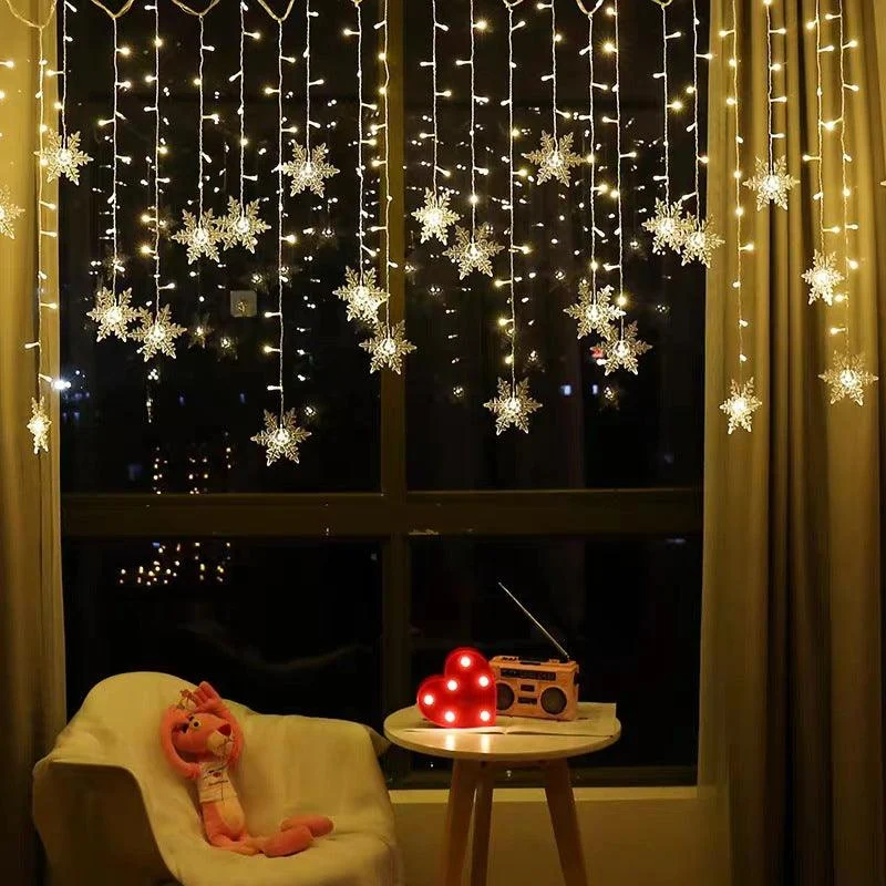 Curtain_Snowflake_LED_String_Lights_-_-_tag1_-4195264 Curtain Snowflake LED String Lights - - #tag1#