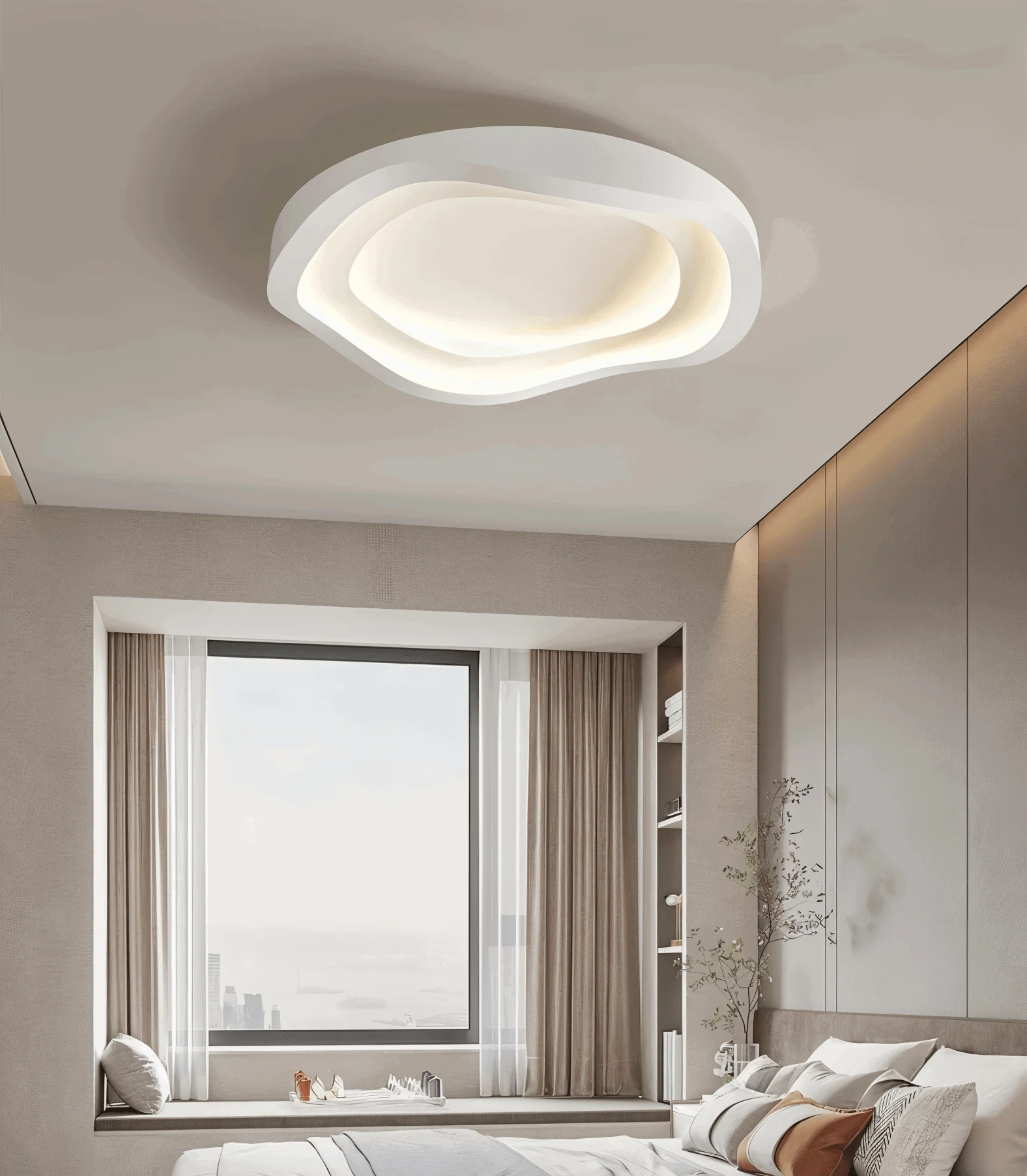 Curvy_White_Ceiling_Light_-_Minimalist_Dimmable_Flush_Mount_LED_Lamp_-_-_tag1_-4189202 Curvy White Ceiling Light - Minimalist, Dimmable, Flush Mount LED Lamp - - #tag1#
