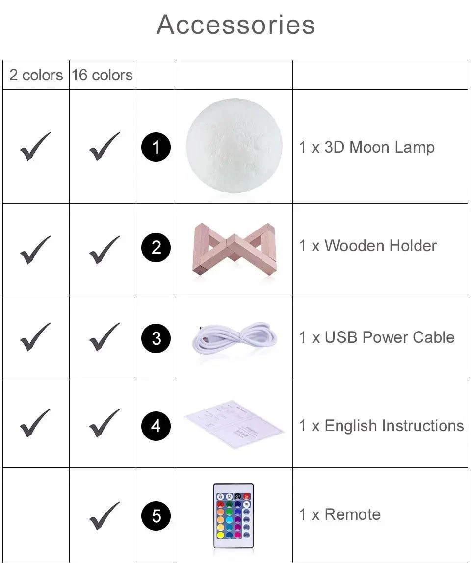 Custom Photo Moon Lamp -
