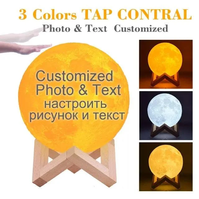 Custom Photo Moon Lamp -