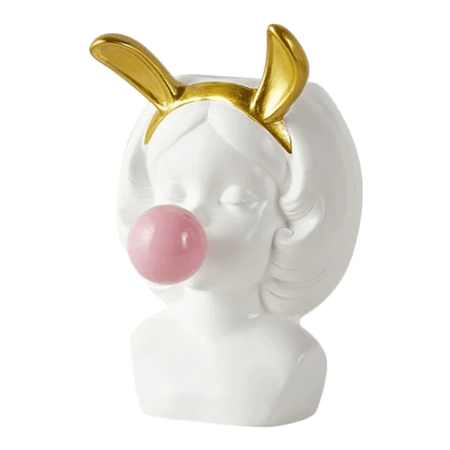 Cute Girl Blowing Bubbles Succulent Planters Vinyl Flower Pot For Home Tabletop Decor Various Styles Available.jpg 640x640 3