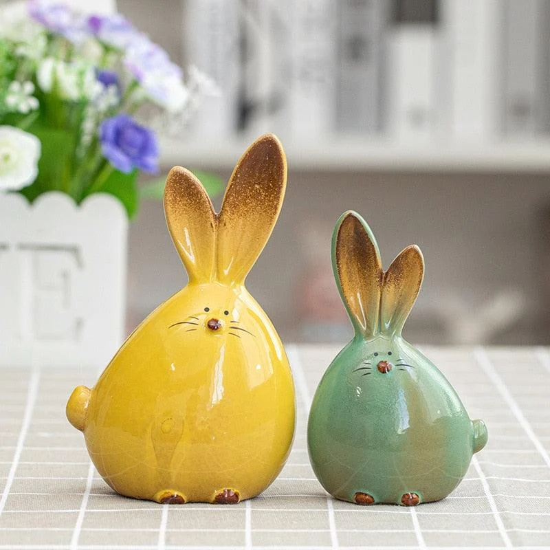 Cute Chubby Ceramic Bunny - - #tag1#