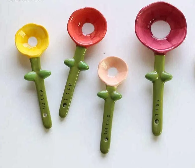 Cute_Flower_Ceramic_Measuring_Spoons_-_-4174413 Cute Flower Ceramic Measuring Spoons -