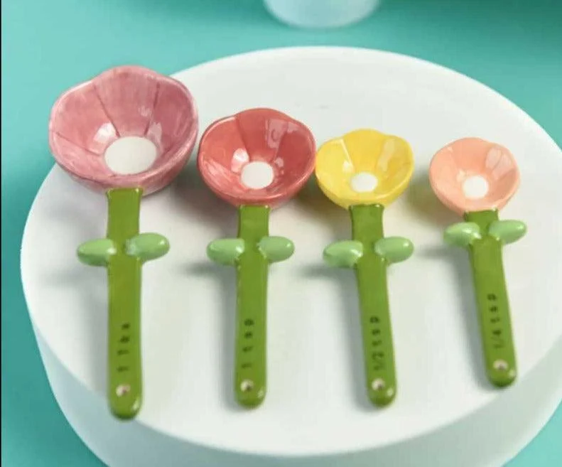 Cute_Flower_Ceramic_Measuring_Spoons_-_-4174417 Cute Flower Ceramic Measuring Spoons -