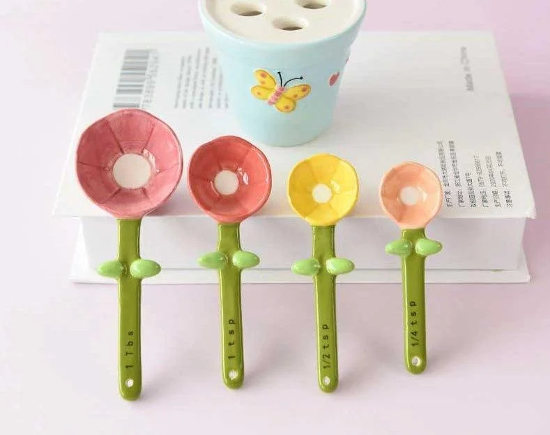 Cute_Flower_Ceramic_Measuring_Spoons_-_-4174434 Cute Flower Ceramic Measuring Spoons -