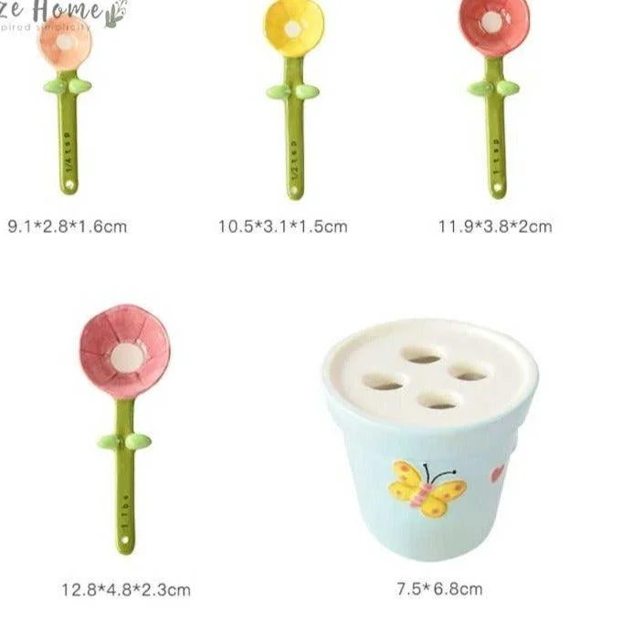 Cute_Flower_Ceramic_Measuring_Spoons_-_-4174439 Cute Flower Ceramic Measuring Spoons -