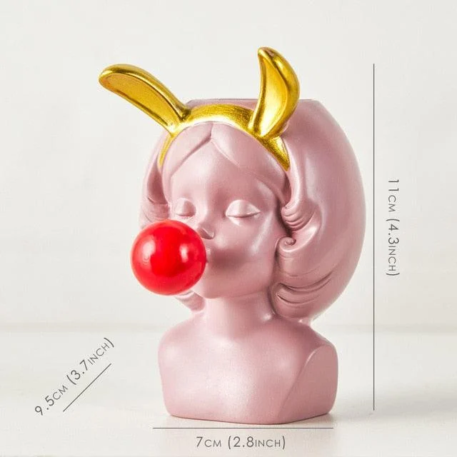 Cute_Girl_Chewing_Bubble_Gum_Vase_-_-_tag1_-4190297 Cute Girl Chewing Bubble Gum Vase - - #tag1#
