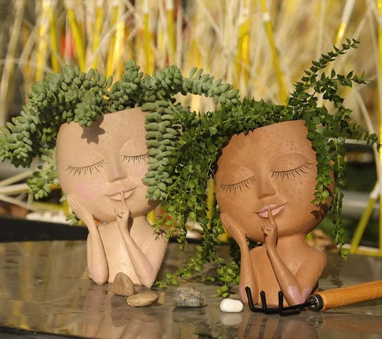 Cute_Hands_on_Face_Vase_Succulent_Head_Planter_-_-4174630 Cute Hands on Face Vase, Succulent Head Planter -