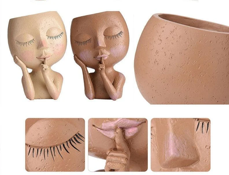 Cute_Hands_on_Face_Vase_Succulent_Head_Planter_-_-4174646 Cute Hands on Face Vase, Succulent Head Planter -
