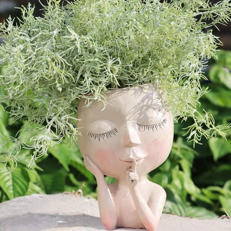 Cute_Hands_on_Face_Vase_Succulent_Head_Planter_-_-4174651 Cute Hands on Face Vase, Succulent Head Planter -
