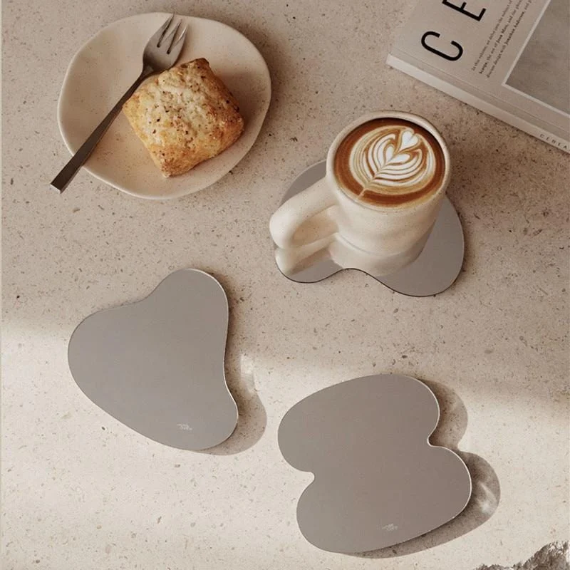 Cutelife Nordic Acrylic 1set Of 3 Irregular Mirror Drink Coaster Heat Resistant Cup Mat Coffee Dish B04b335b E0fd 4d16 8c78 F04ae968d427